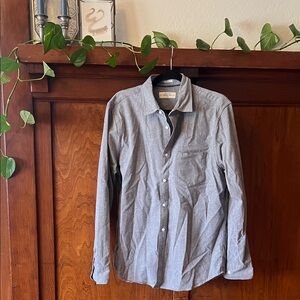 Classic Gray Men's Button-Down Shirt